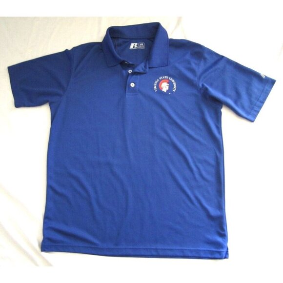 Men's Russell Virginia State University Polo Short Sleeve Shirt Sz L (MT461) - Picture 1 of 9
